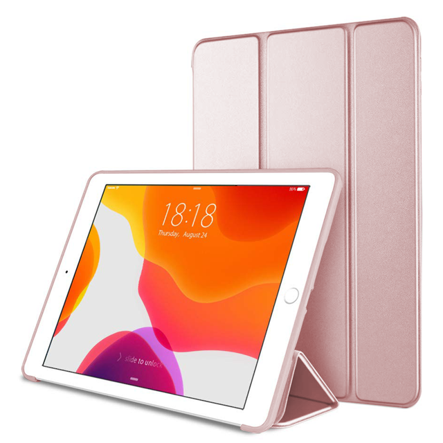 Case for iPad 9.7'' 2018 iPad 6th Generation Case / 2017 iPad 5th Generation Case-Ultra Slim Lightweight Stand Case with Back Cover(Auto Sleep/Wake) ROSE GOLD