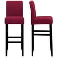 thumbnail image 2 of Housses de Chaise de Comptoir de Pub Réutilisables Housse Extensible Amovible Lavable Ensemble de 1 (Vin), 2 of 6
