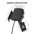 thumbnail image 2 of Soporte de teléfono para motocicleta TFixol con cargador inalámbrico Qi 15W rápido TFixol Soporte, 2 of 7