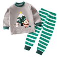 thumbnail image 1 of Ensemble de sous-Vêtements Thermiques pour Garçons Hiver 2025 Manches Longues Col Rond Pyjamas Verts, 1 of 4