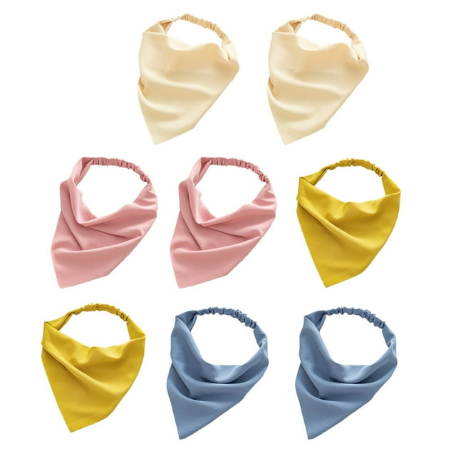 8 Pack Hair Scarf Headband for Women Elastic Hair Kerchief Large