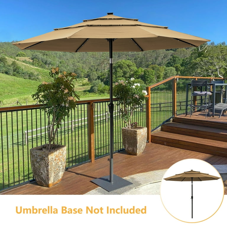 12 ft patio umbrella cover Formosa Covers 9ft Umbrella Replacement Canopy for 6 Ribs in Off White