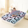 thumbnail image 4 of Manfei Halloween Bat Print Twin Fitted Sheet,Ghost And Pumpkin Bedding,2 Pieces,1 Fitted Sheet and 1 Pillowcase, 4 of 6