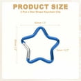 thumbnail image 2 of Uxcell Star Shape Snap Hook, Aluminum Alloy Star-Shaped Keychain Clip Spring Key Holder for Camping Fishing Traveling Dark Blue, 2 of 6