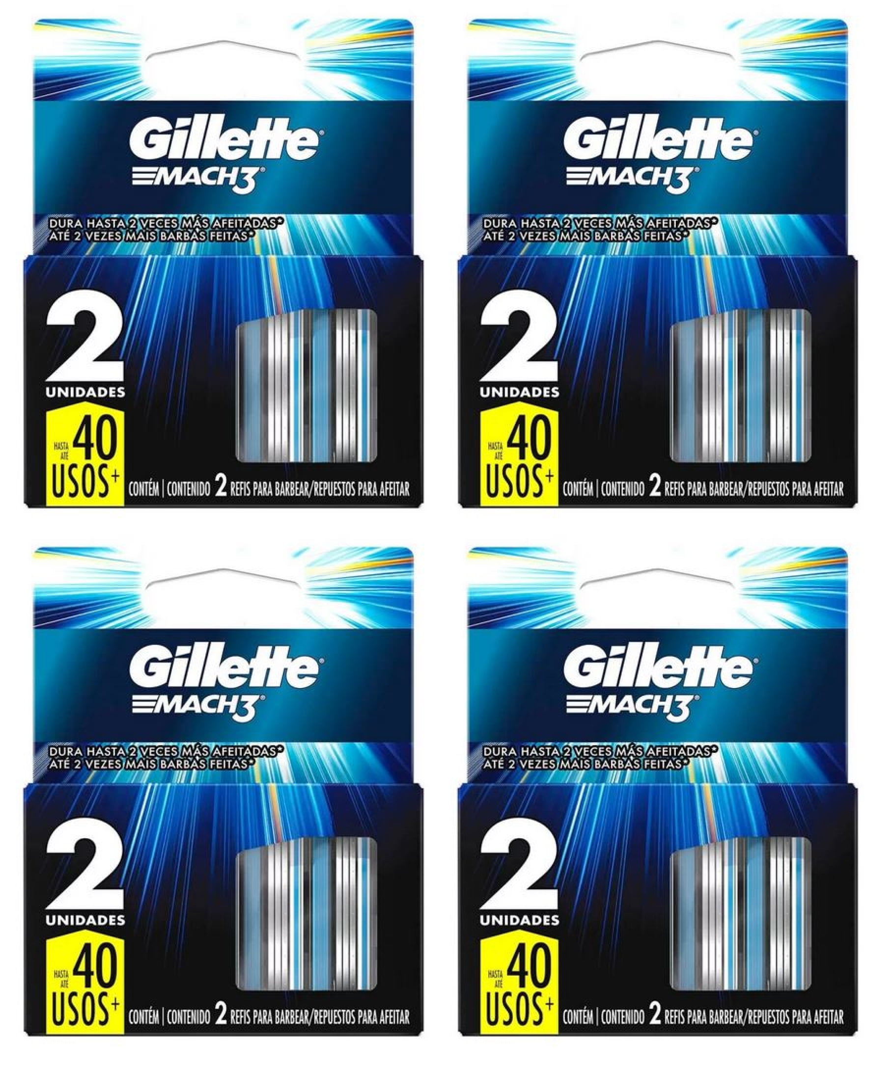 Gillette Mach3 Refill Razor Blades for Men, 8 ct, Comfort Guard