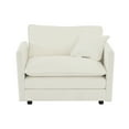 thumbnail image 6 of 3 Piece Living Room Furniture Set, 2- Piece of Single Sofa and 2-Seat Loveseat Sofa, Upholstered Sectional Sofa Couch for Living Room, Apartment, 6 of 9