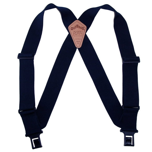 Perry Suspenders 2" Hommes uBEE Outback Confort Réglable Bretelles - Bleu Marine, Régulière