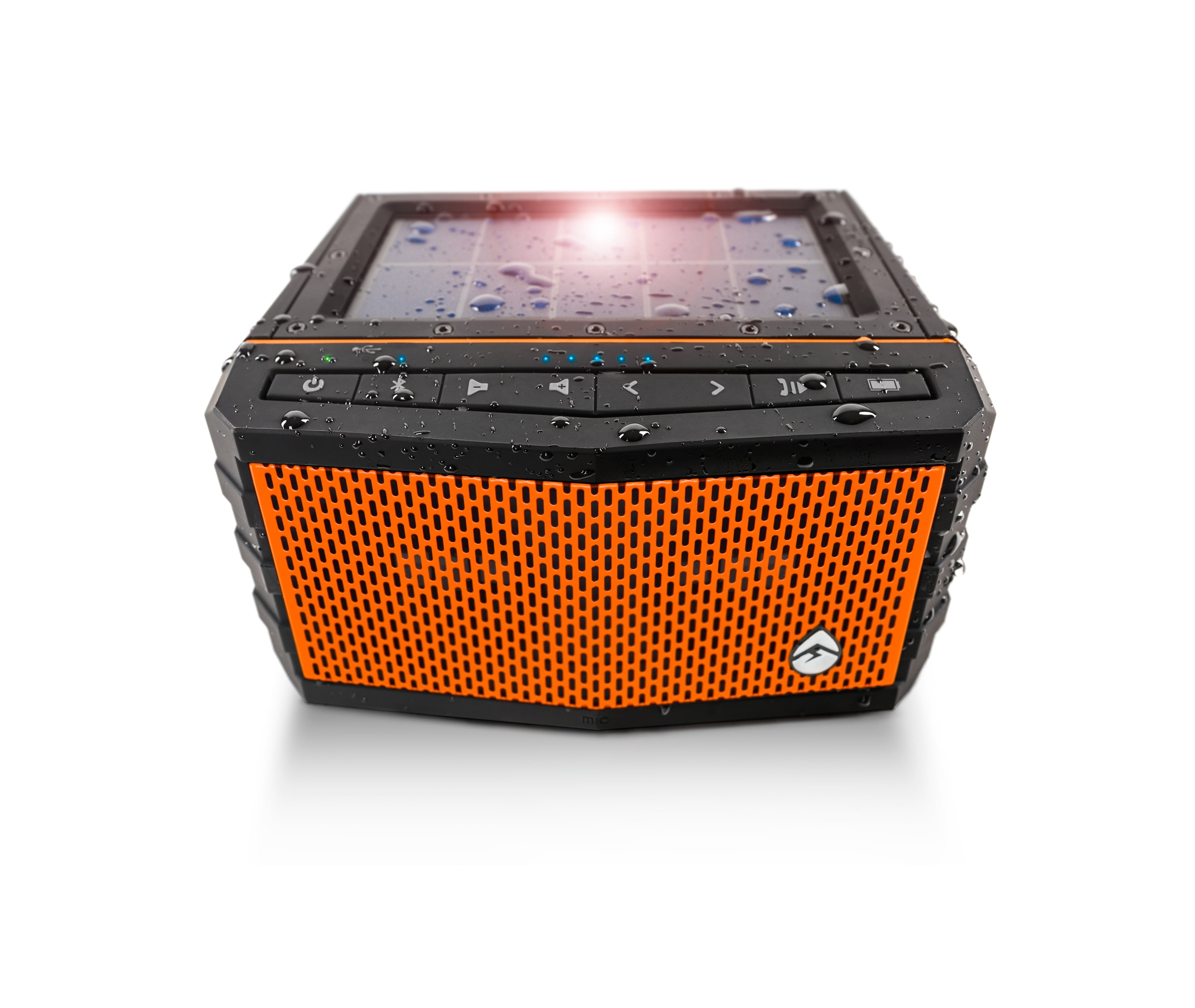 EcoXGear Sol Jam Black Solar Panel 5" x 6" x 3.1" Waterproof, Bluetooth