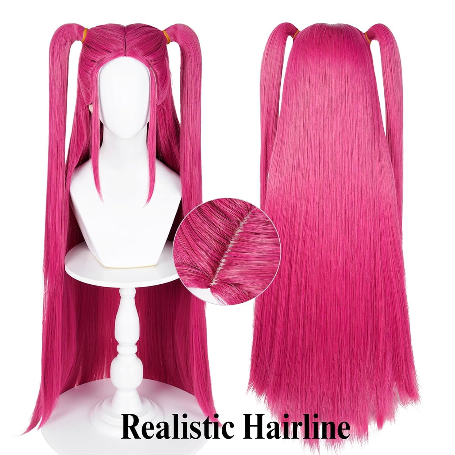 Momojoy Pink Halloween Costume Wig for Women and Men