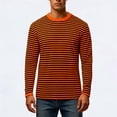 thumbnail image 2 of Afdoent Mens Long Sleeve T-Shirt Striped Crew Neck T Shirt Casual Comfortable Daily Fashion Tee Tops For Daily Wear, 2 of 4