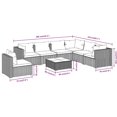 thumbnail image 4 of vidaXL 8 Piece Garden Lounge Set with Cushions Poly Rattan Brown, 4 of 5
