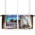 thumbnail image 6 of Sea House Terrace Curtains For Living Room Kitchen Curtain Bedroom Decorative Window Treatments Home Drapes, 6 of 7