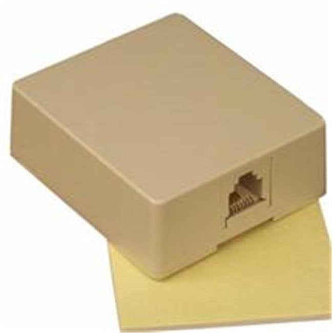 Surface Mount Wall Jack Ivory