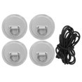 thumbnail image 2 of Acouto D Ring Patch 4pcs Stainless Steel PVC D Ring Patches For Paddle Board With 11.8in Anchor Rope Grey Paddleboard Canoe Rafting Accessories, 2 of 8
