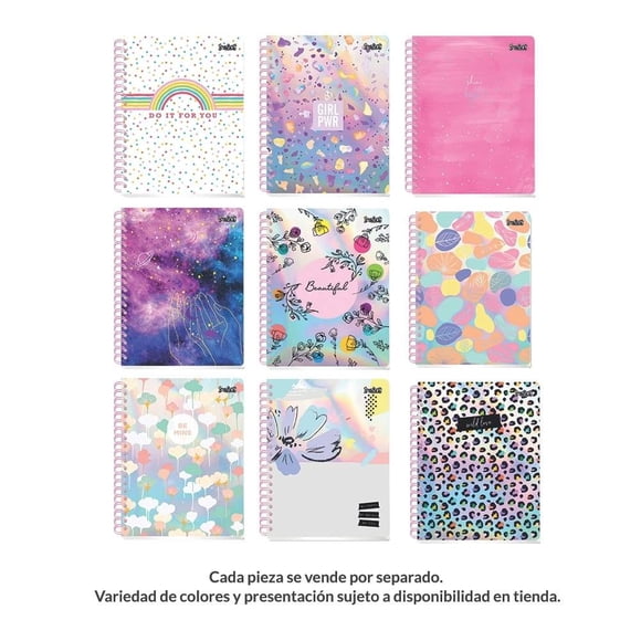 Cuaderno Scribe Incolors Espiral 180 Hojas Cuadro Grande Varios Modelos 1 Pieza