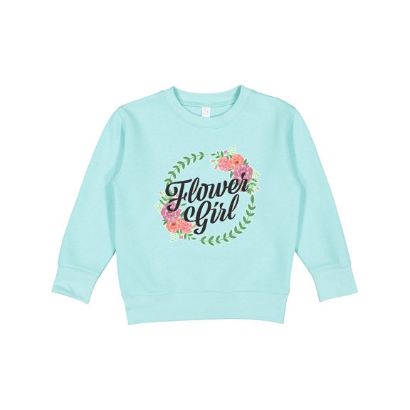 Inktastic Flower Girl with Flower Circle Toddler Sweatshirt