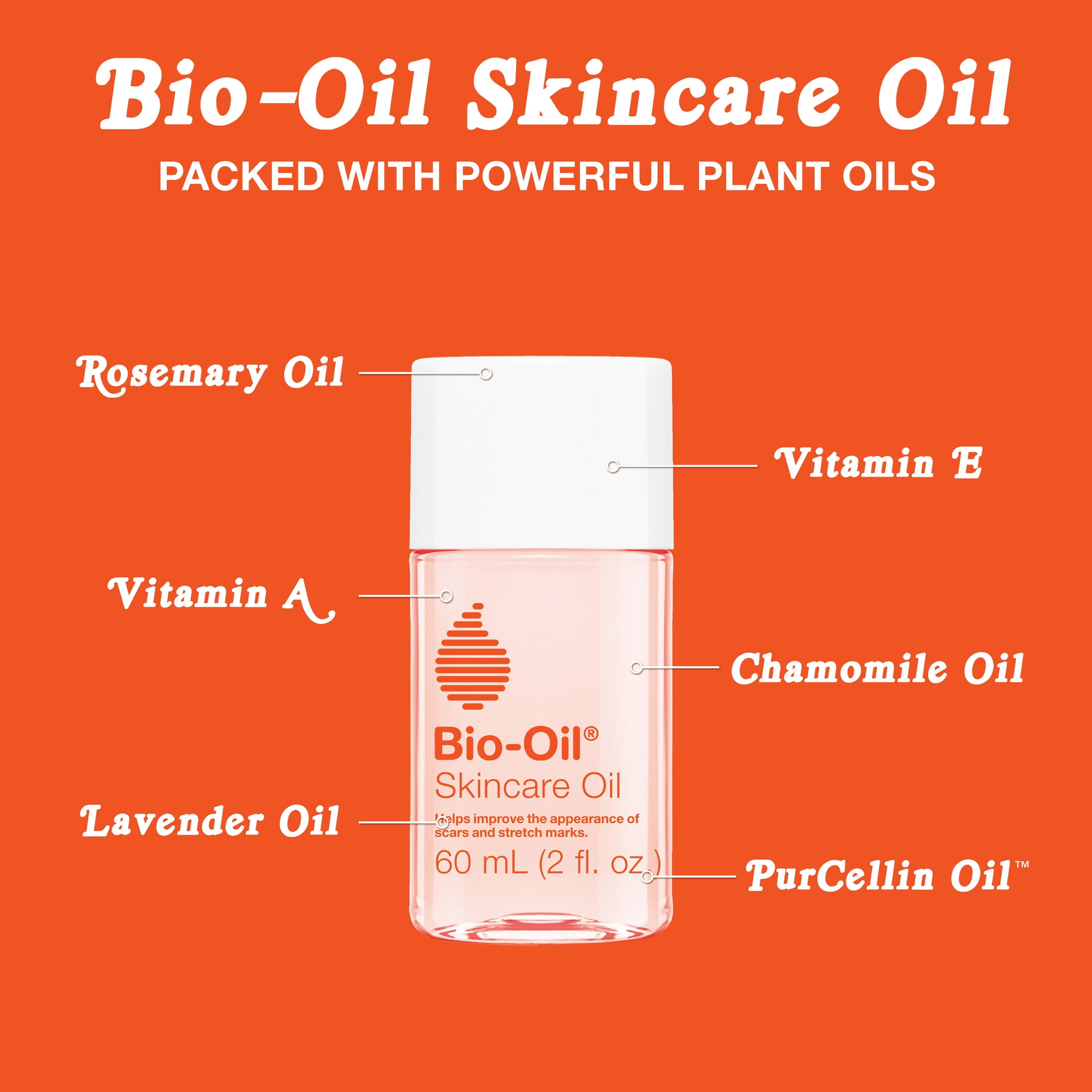 Bio-Oil Skincare Body Oil for Scars and Stretch Marks, Serum Hydrates Skin, 2 fl oz