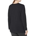 thumbnail image 4 of Just My Size Tee-Shirt à Manches Longues Col en V pour Femmes, 3X, Ébène, 4 of 4