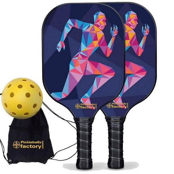Pickleball Factory PB00044-1-G Pickleball Paddle Set - Sports Pickleball Paddles Near Me, Pickleball Sets for Sale Near Me, Glassfiber Graphite
