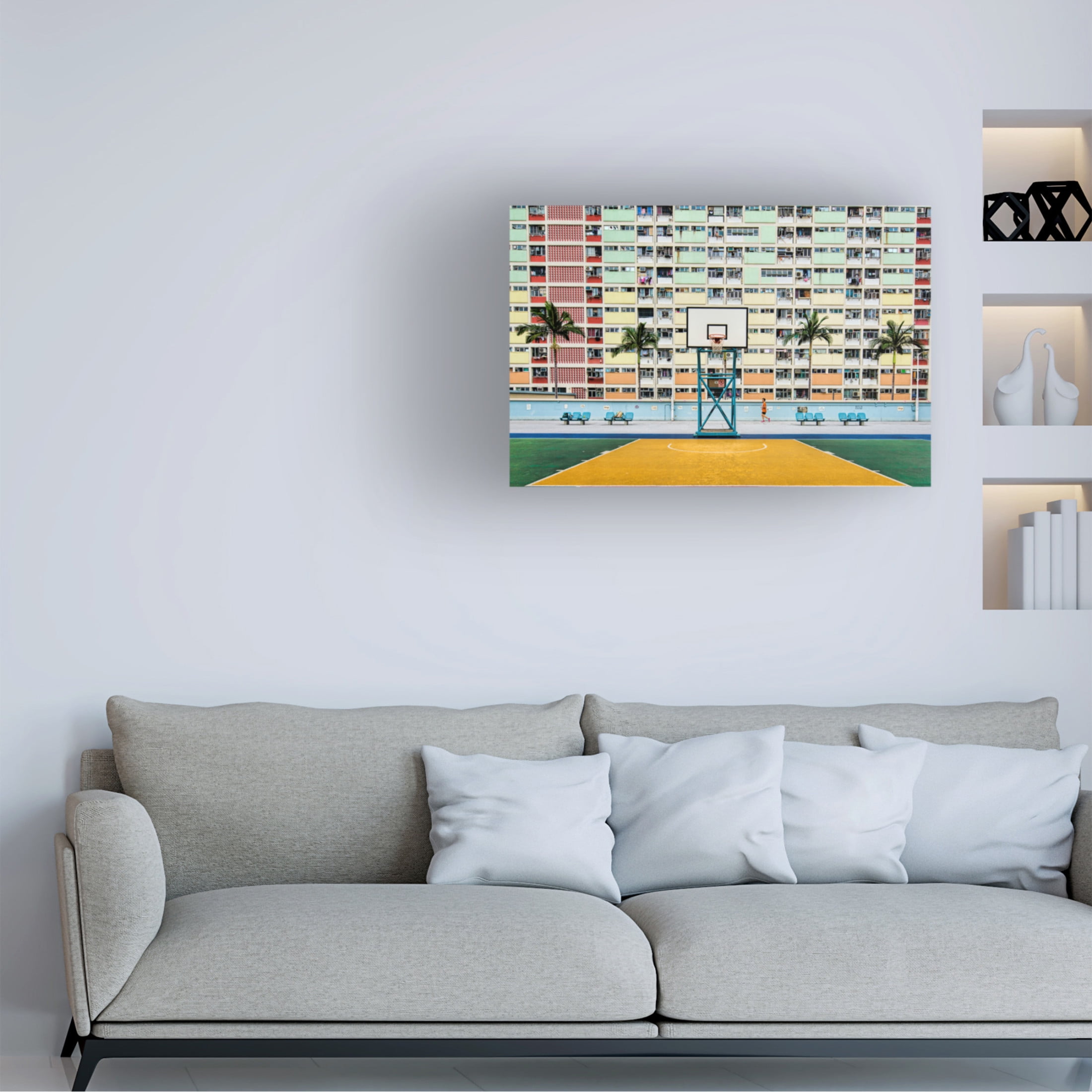Canvas Wall Art - Fahad Abdualhameid 'The Runner' Wall Art for Living Room, Bedroom, or Office Décor by Trademark Fine Art - 47 x 30 Inches