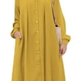 thumbnail image 3 of Cheers US Women Long Sleeve Loose Plain Maxi Dresses Casual Long Dresses with Pockets, 3 of 7