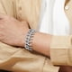 thumbnail image 4 of JeenMata Pulsera de eslabones cubanos con púas de plata para hombre - Joyería elegante y atrevida, 4 of 6