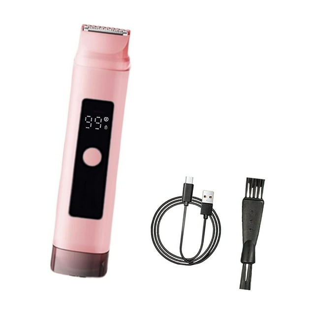 Recortadora de bikini eléctrica para mujer, recortadora de con cabezales dobles, afeitadora corporal multifunción de bajo ruido, herramienta de