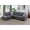 Dark Grey, variant on Ponliving 103.5" 2 Pieces Faux Leather L-Shaped Modern Sectional Sofa with Chaise, and Pillows for Living Room Denim Faux Leather Left Hand Facing