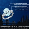 thumbnail image 2 of Gem Stone King 925 Sterling Silver Sky Blue Topaz and Lab Grown Diamond Engagement Ring for Women | 6.88 Cttw | Oval 14X10MM | Gemstone November Birthstone | Size 9, 2 of 6