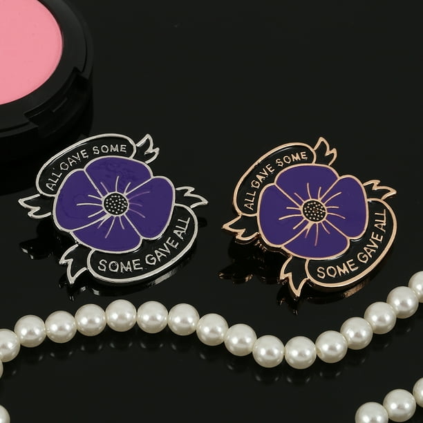 Amapola Pin Insignias Broche Cristal Esmalte Broche Insignias Amapola Muyoka Hogar