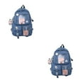 thumbnail image 2 of Justharion 1/2/3 Sac à Dos Mignon avec Grande Capacité - pour Étudiants et Femmes Confortable Nylon Lycée Bleu 2 Pcs, 2 of 6