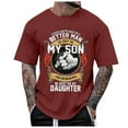 thumbnail image 5 of YDLCAFD Men's Father's Day Printed Loose T Shirt, 5 of 5