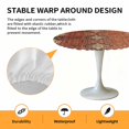 thumbnail image 6 of Vintage Turkish Abstract Figure Elastic Fitted Round Table Cover Medieval Ethnic Style Texture Waterproof Outdoor Tablecloth for Holiday Party, Picnic, Patio & Dining Fits Tables Up to 36"-44", 6 of 8