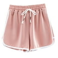 thumbnail image 1 of Dealovy Workout Shorts for Women Casual Summer High Waist Drawstring Wide Leg Running Athletic Shorts, 1 of 4