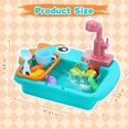 thumbnail image 3 of JoyStone Kitchen Play Sink Toys, Dinosaur Electronic Dishwasher Sink with Running Water, Fishing Game Toys and Play Food for Kids, Green, 3 of 11