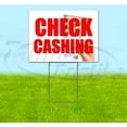 thumbnail image 1 of Check Cashing (18" x 24") Yard Sign, Includes Metal Step Stake, 1 of 6