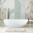 thumbnail image 4 of Vanity Art 59" x 31" Solid Surface Resin Stone Freestanding Bathtub, 4 of 10