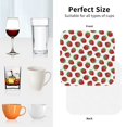 thumbnail image 6 of Lsque Hand Drawn Strawberry Pattern 4" Drink Coasters Set of 4, PVC Leather Absorbent Coasters, Table Coaster Set Decorative Coffee Cup Coasters Housewarming Gift -Square, 6 of 6
