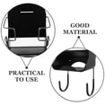 thumbnail image 3 of Minkissy Iron Holder Wall Mount Plastic Black Hanger For Home Use Laundry Room 1Set, 3 of 8