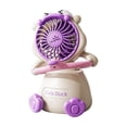 thumbnail image 2 of Cute Dance Waterfowl Mini Desk Fan Rechargeable Individual Fan With Adjustable Wind Speeds For Home Office Bedroom Youth Bedroom Can Jiggle Head, 2 of 7