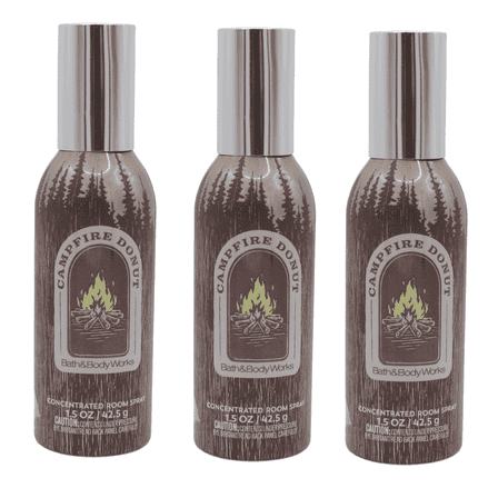 Campfire Donut Concentrated Room Spray by Bath & Body Works - Pack of 3 - New 2025 Packaging