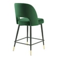 thumbnail image 4 of Modway Rouse Performance Velvet Counter Stool in Emerald, 4 of 7