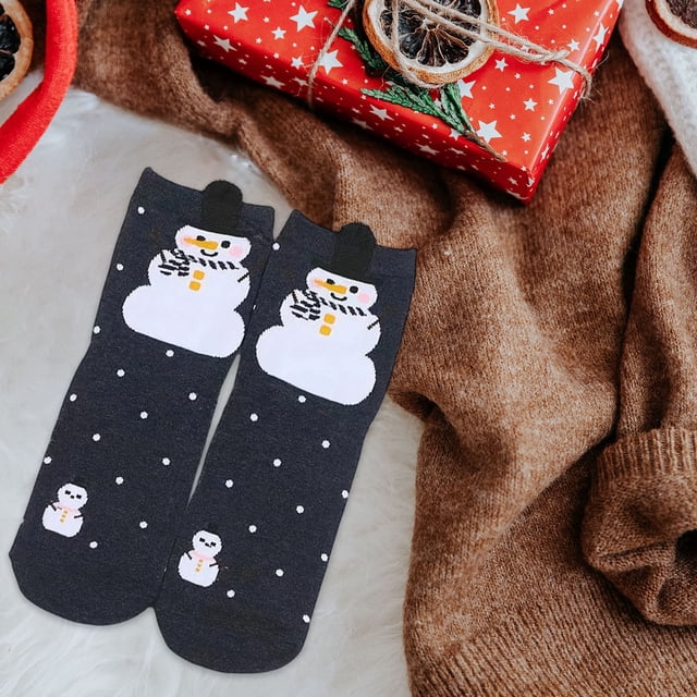 Seyotauo Christmas Cupcake Socks Fuzzy Christmas Socks,Athletic Indoor Sock, Winter Warm Cozy Fluffy Cartoon Monster Socks for Girls Christmas Gifts, Adult, Women, Home Sleeping