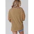thumbnail image 3 of Women's Flaxen Colorblock Striped Bishop Sleeve Top, 3 of 5