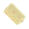thumbnail image 4 of Unique Bargains 1 Pc Plaid Bow Makeup Bag for Travel Vacation Polyester Yellow, 4 of 5