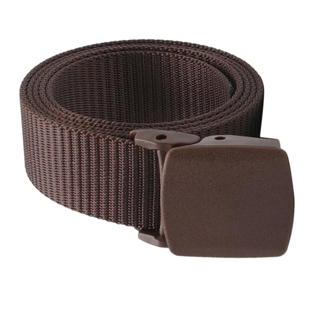 Cinturones de Cintura de Nylon Respirables Al Aire Libre para Hombres Hebilla Deslizante - café, única Sunnimix Cinturón de nailon