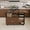 Walnut 47inch, variant on Wohh 47 Inch Folding Dining Table with Storage Shelves & Wheels, Multifunctional Kitchen Desk for Small Spaces, Compact Mobile Computer Desk for Home Office, Dorm, Adjustable Foldable Study Table