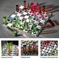 thumbnail image 3 of Trademark Games Modern Acrylic Chess Set with 32 Colorful Game Pieces, 3 of 16