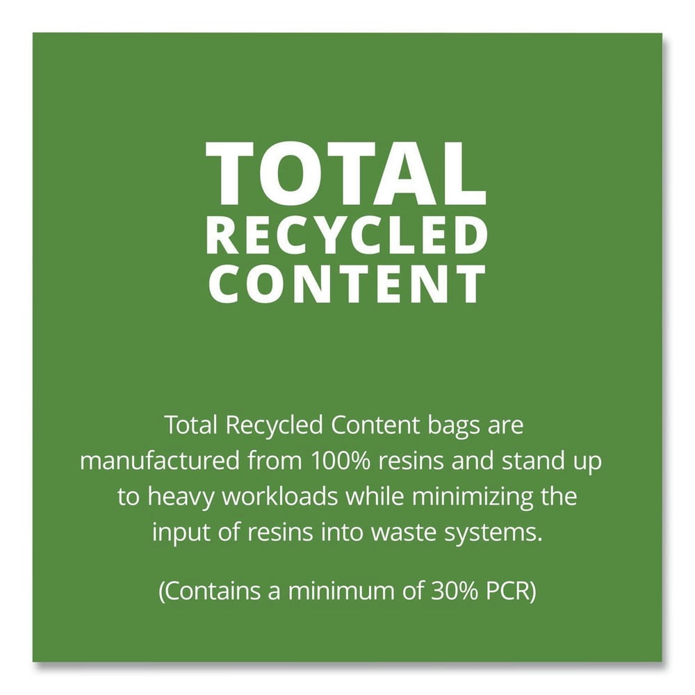 Stout 100% Recycled Plastic Garbage Bags 7-10gal 1mil 24 x 24 Brown/Black 250/CT T2424B10