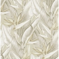 Kenneth James Arcadia Beige Banana Leaf Wallpaper, 20.5-in by 33-ft, 56.38 sq. ft